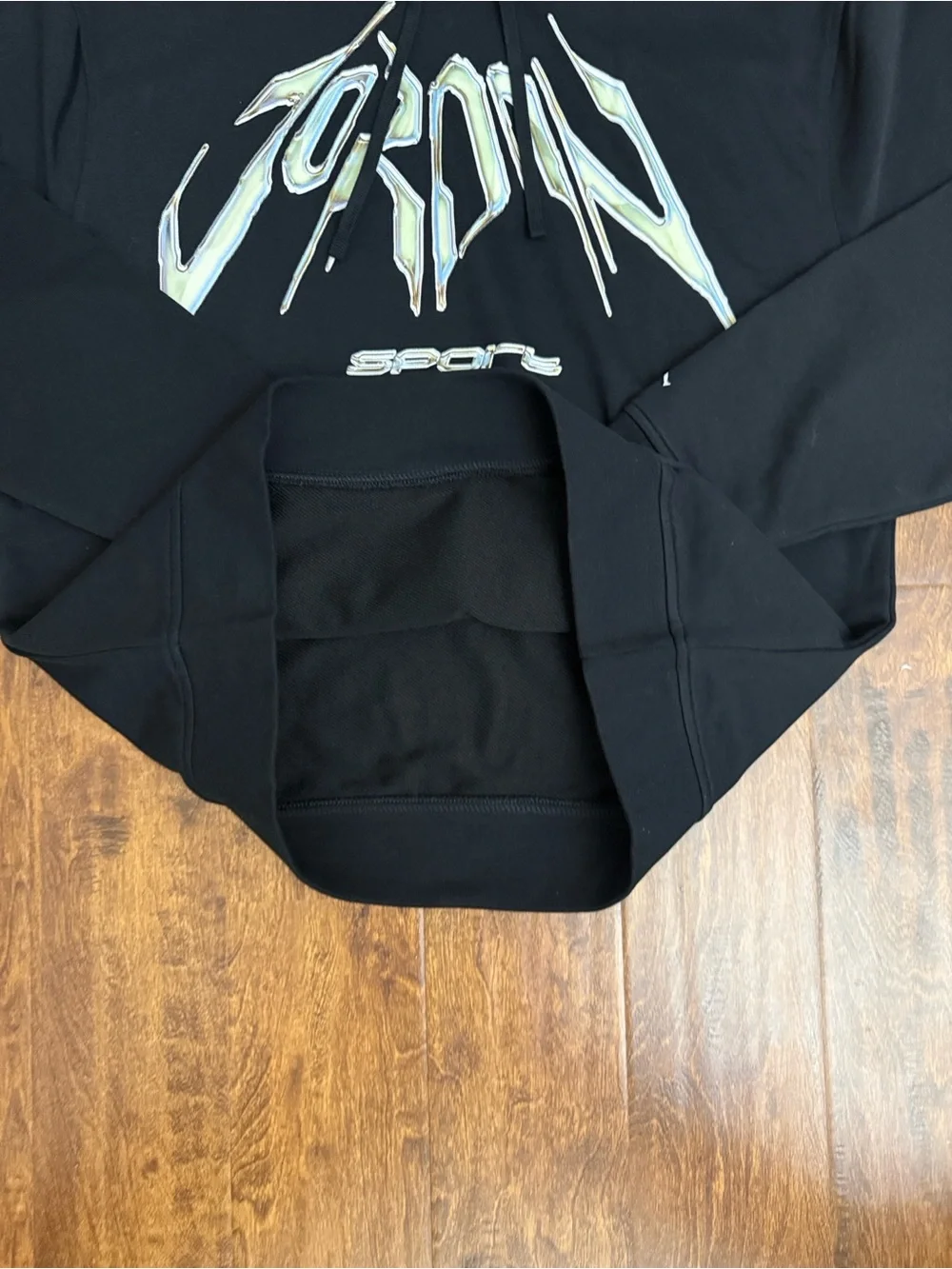 Jordan Black Hoodie with White Graphic Logo